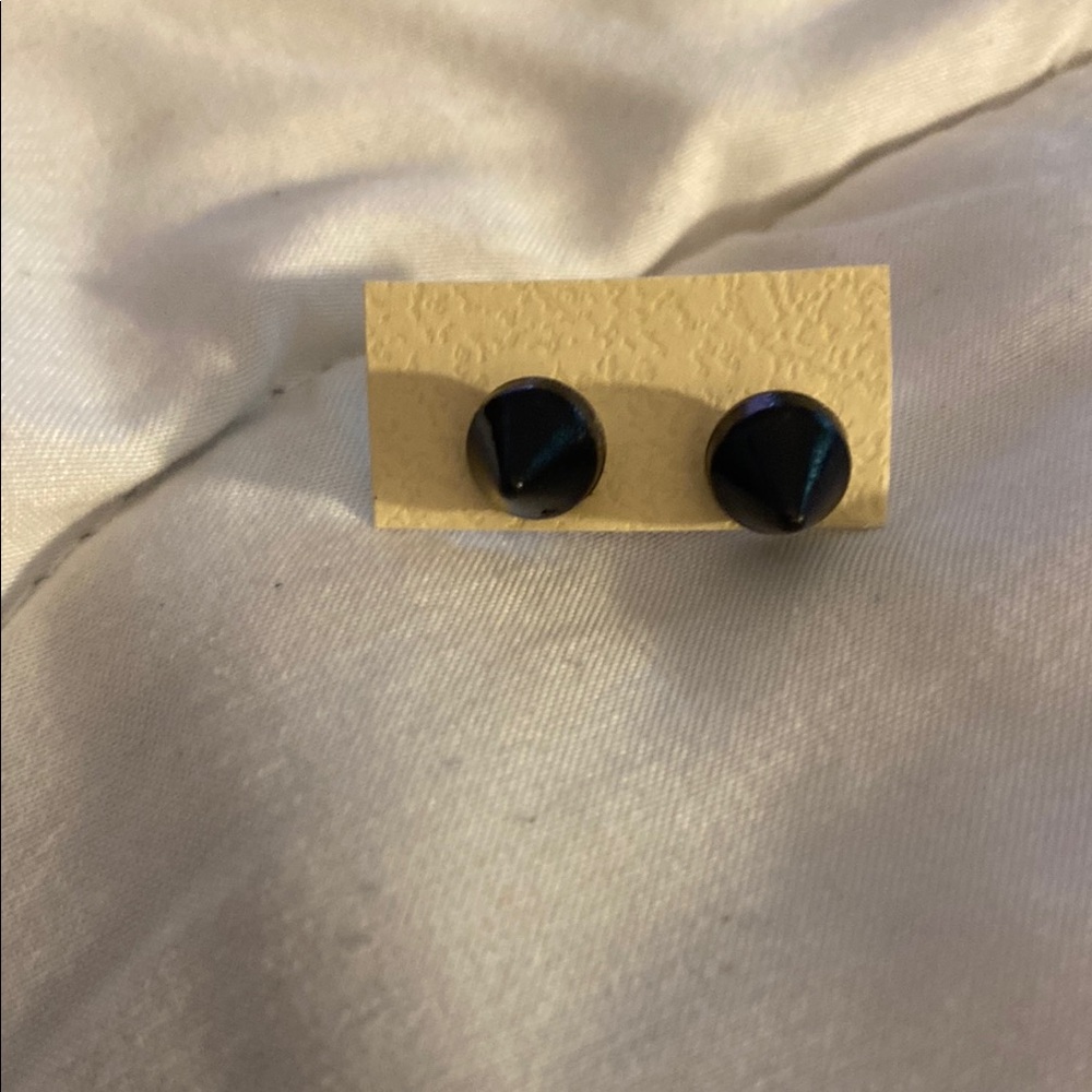 Black Stud Earrings